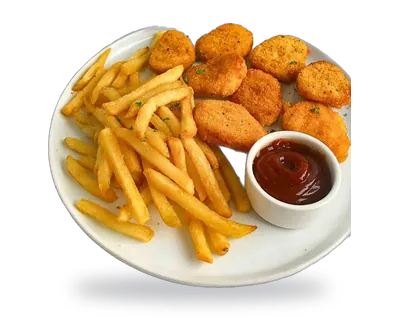 4 nuggets, frites